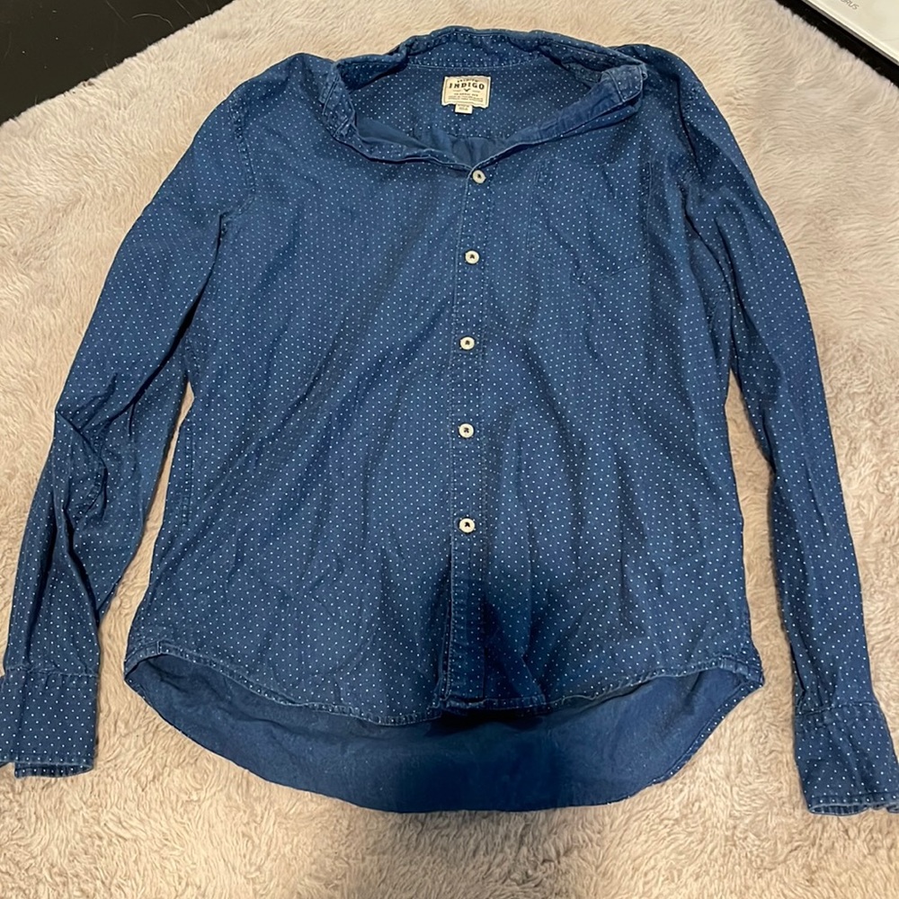 Men’s American Eagle Premium Indigo Button Down Shirt
